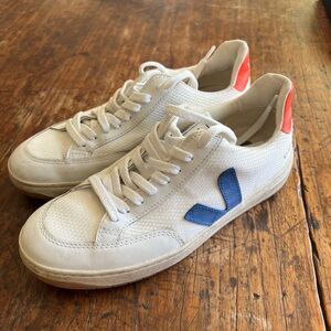VEJA V-12 white, orange, indigo Fluo sneakers